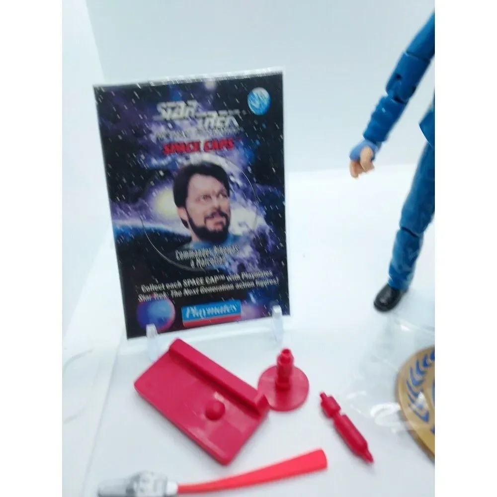 Star Trek Malcorian Riker Vintage 1994 Action Figure & Pog Playmates Loose